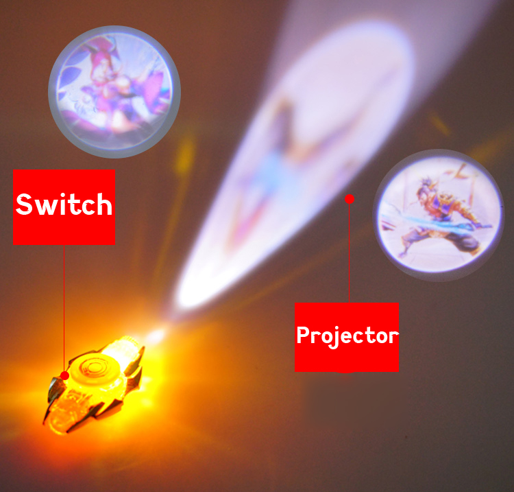 Projector LED LIGHT UP Fidget Spinner Stress Reducer TOY for ADHD and Autism (Mix Color)